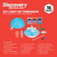 Discovery™ DIY Light-Up LED Terrarium - Plants & Crystals Geodome Grow Kit, 3 Colorful Crystal Formations, Rye Grass, Education STEM Activity Set