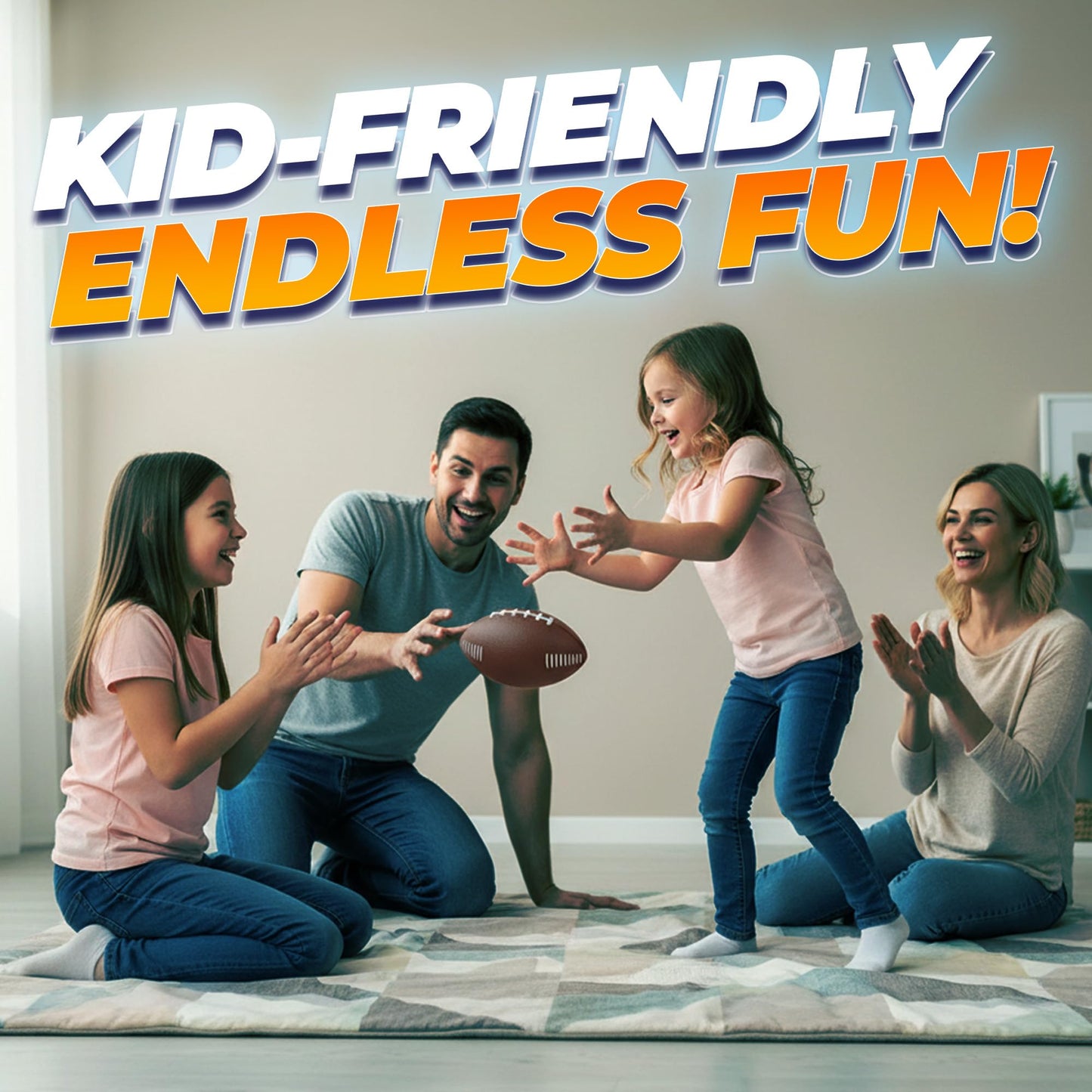 7.25" Foam Football for Kids & Toddlers - Easy Grip Small Youth Football Toy - Soft Mini Football for Little Hands, Play Ball Sports Toy Gifts