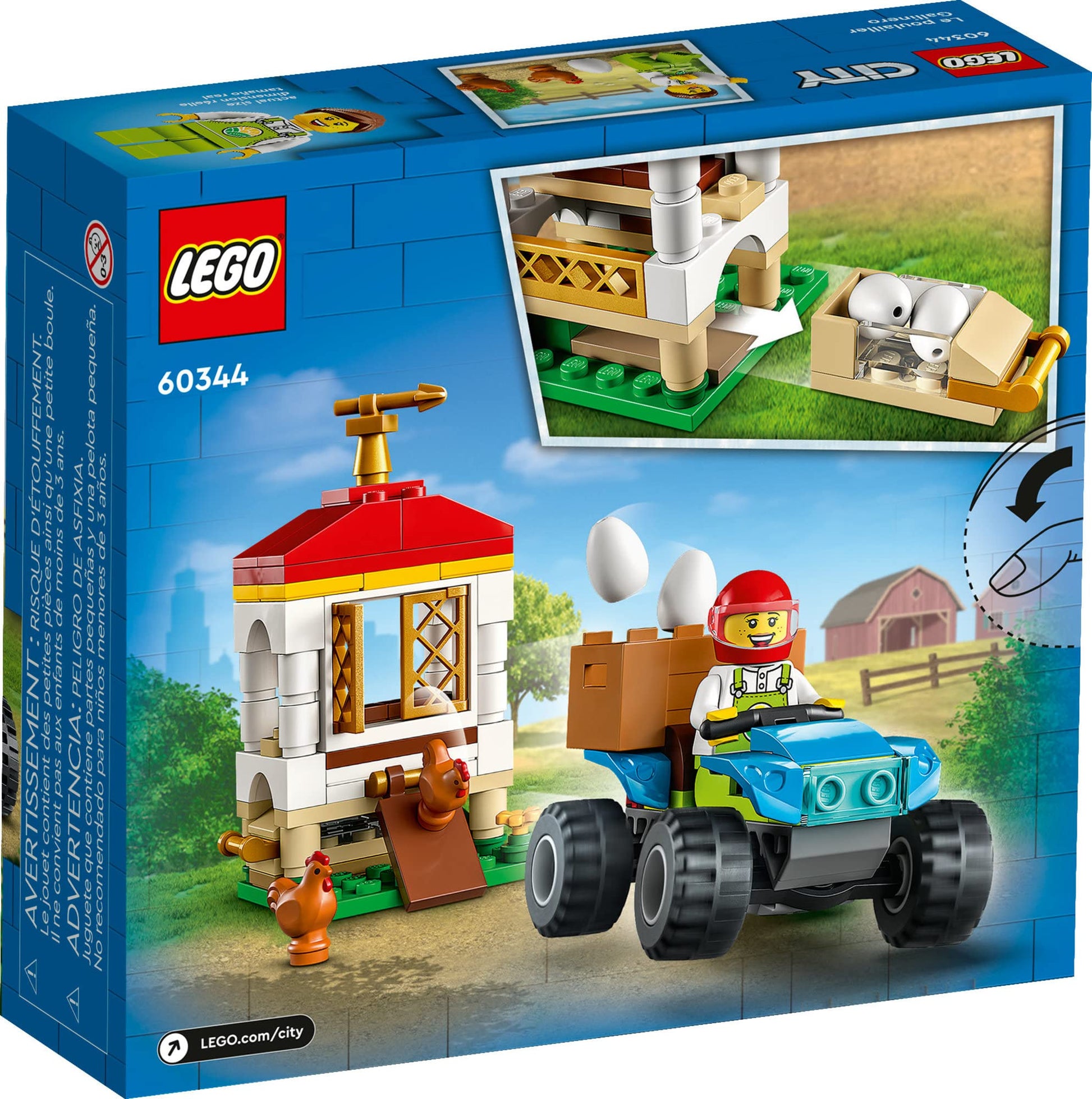 LEGO City Chicken Henhouse 60344 Building Farm Toy Set for Kids, Boys, and Girls Ages 5+ (101 Pieces)