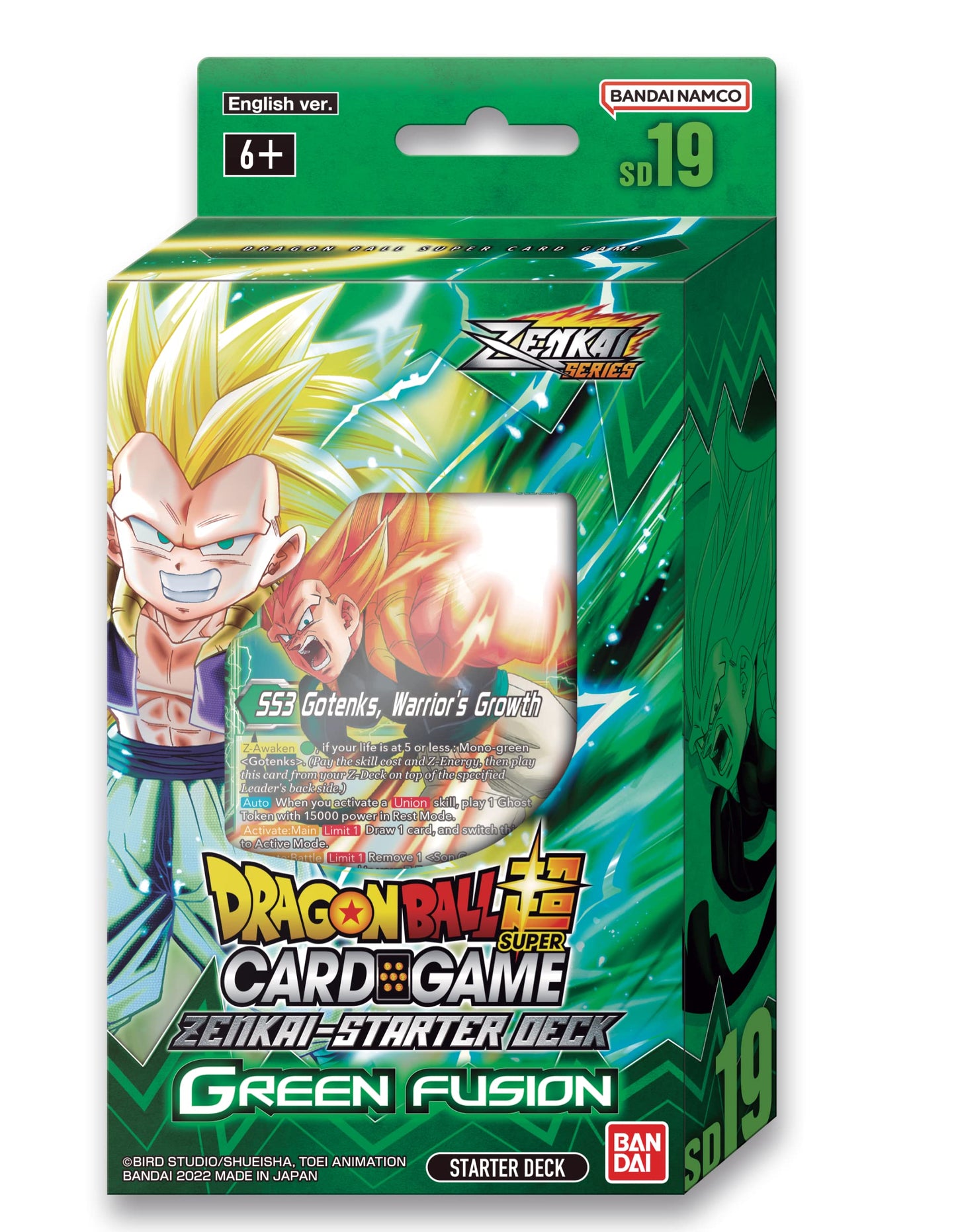 Bandai | Dragon Ball Super CG: Zenkai Series Starter Deck (SD19) - Green Fusion | Card Game | Ages 6+ | 1 Player