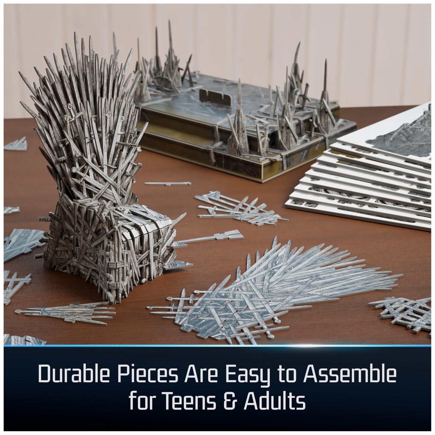 4D Build Game of Thrones Iron Throne 3D Puzzle Model Kit for Adults