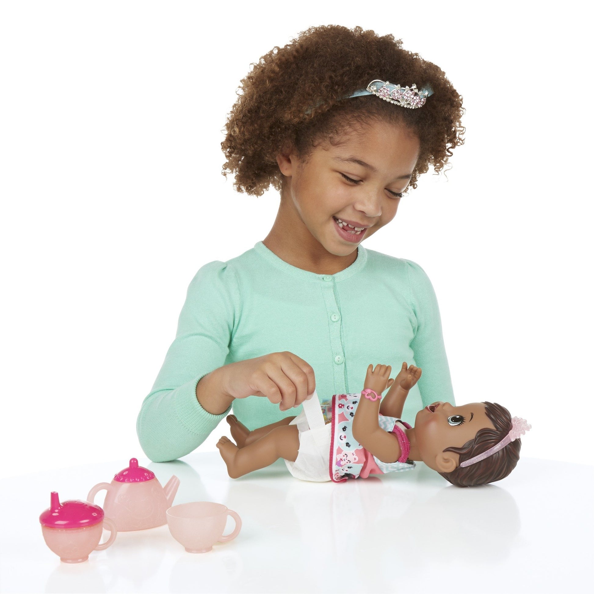 Baby Alive Lil' Sips African American Baby Has a Tea Party Doll
