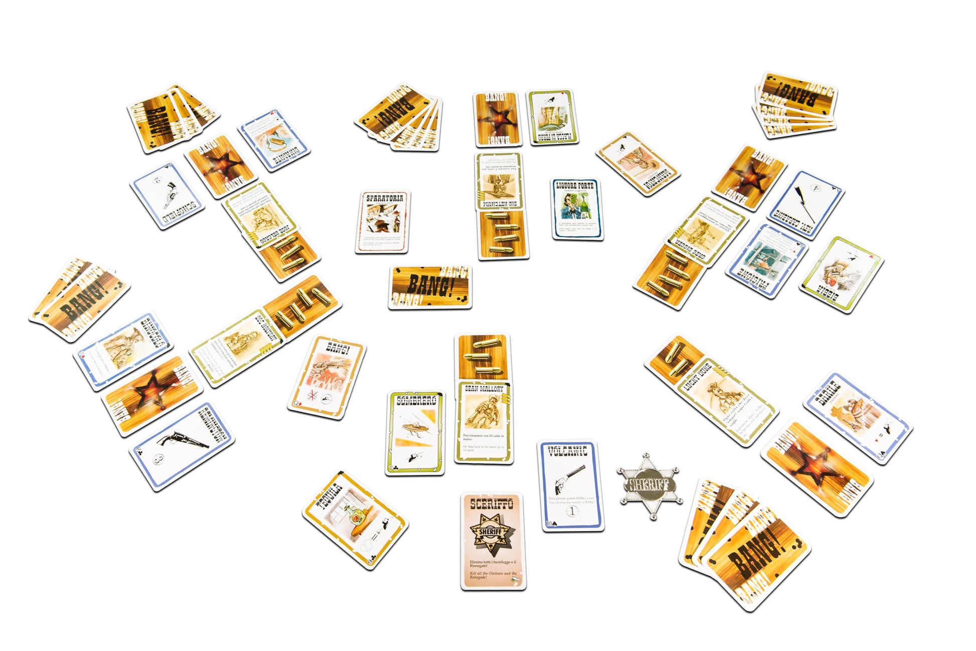 dV Giochi Bang | Wild West Hidden-Role Strategy Card Game of Bluffing Shootouts Deduction and Team Tactics | Social Party Gameplay for 3-8 Players |