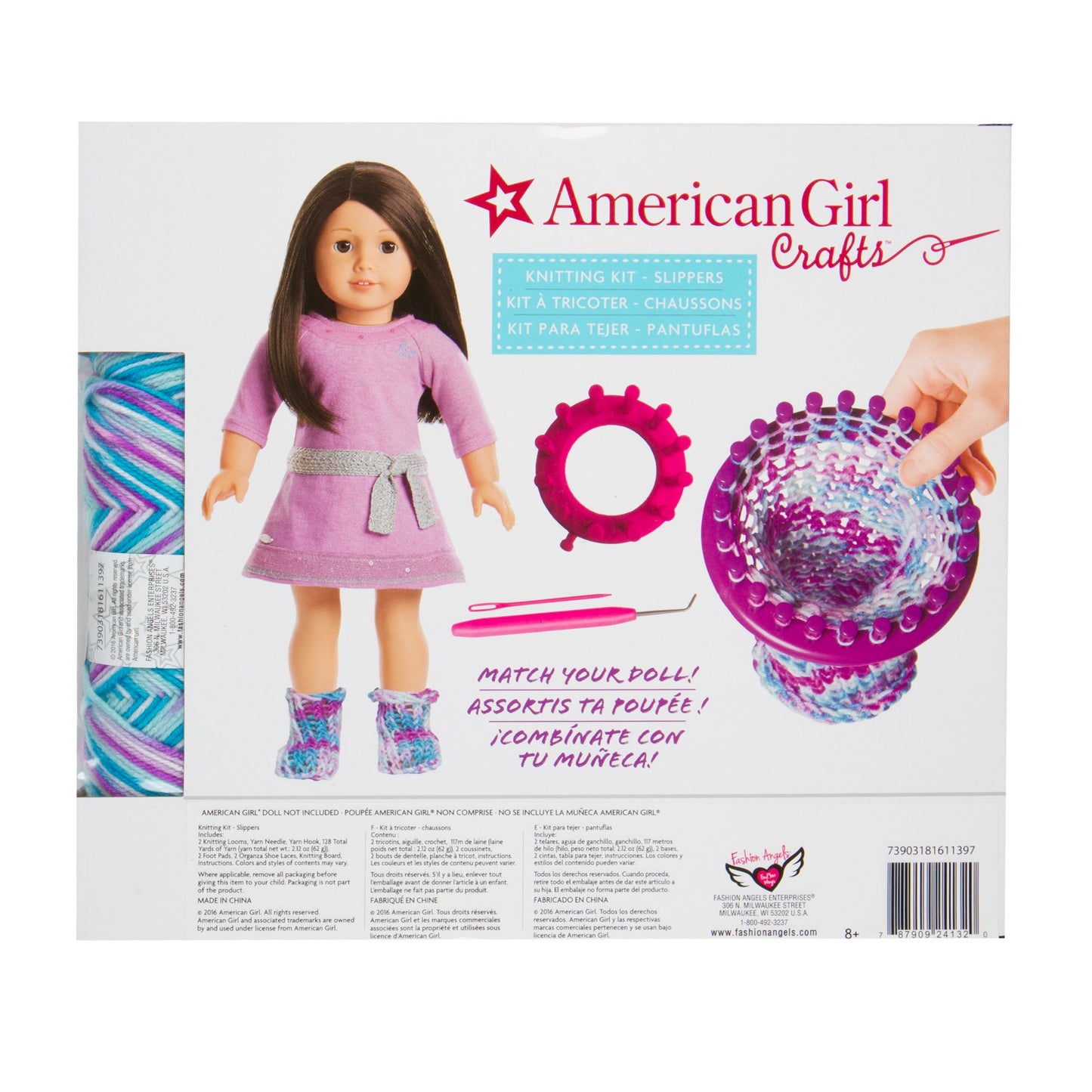 American Girl Slippers Knitting Kit