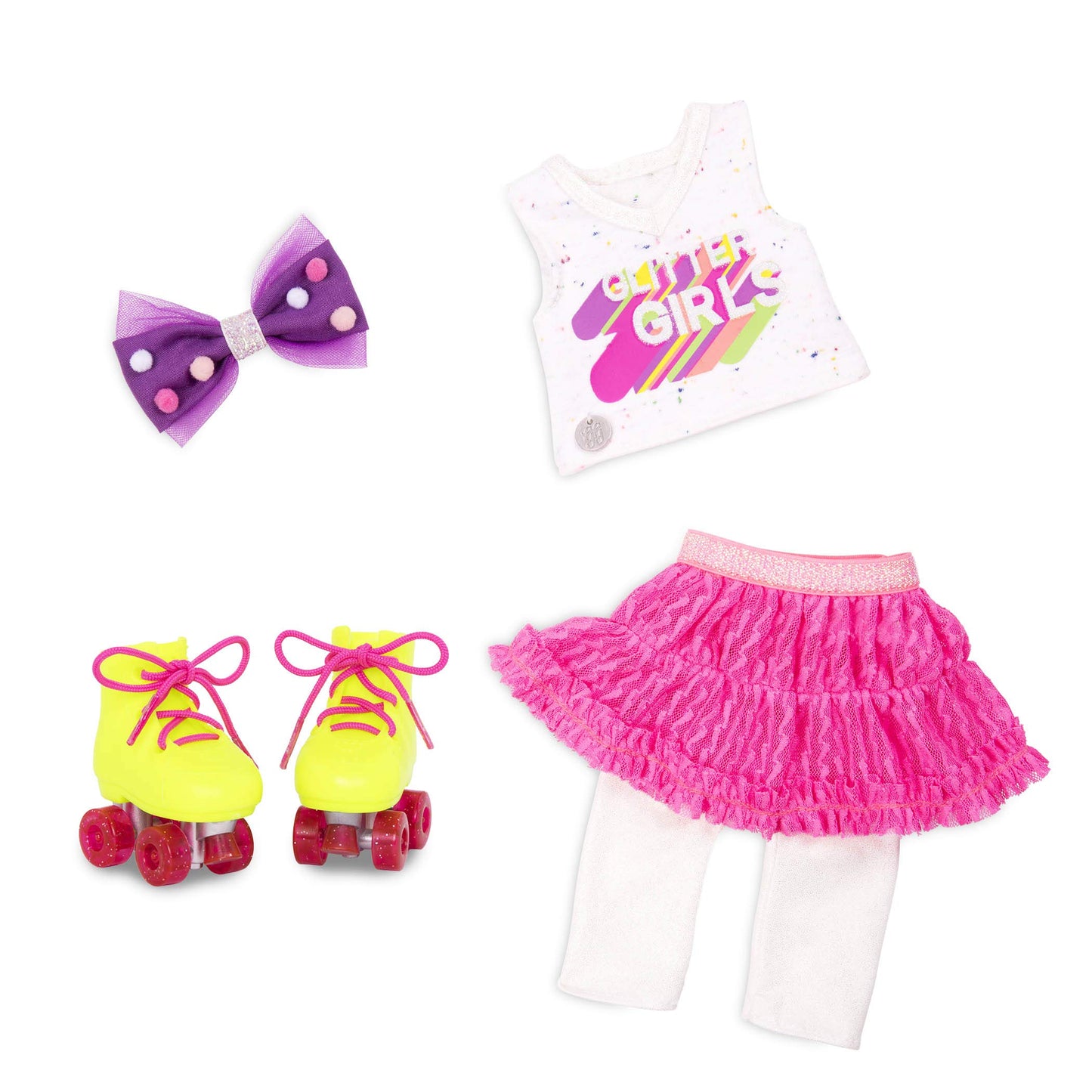 Glitter Girls - 14-Inch Doll Clothes - Roller Skating Fun - Deluxe Outfit with Roller Skates - Toys, Clothes, & Accessories for Girls 3+ Years