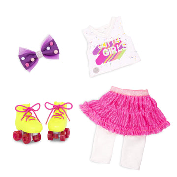 Glitter Girls - 14-Inch Doll Clothes - Roller Skating Fun - Deluxe Outfit with Roller Skates - Toys, Clothes, & Accessories for Girls 3+ Years