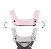 Premium Drool and Teething Reversible Cotton Pad | Fits Ergobaby Four Position 360 + Most Baby Carriers | Pink Herringbone Design | Hypoallergenic |