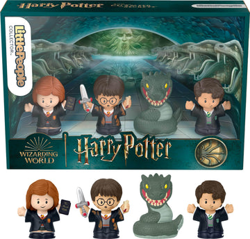 Little People Collector Harry Potter and the Chamber of Secrets Movie Special Edition Set for Adults & Fans, 4 Figures in Display Package