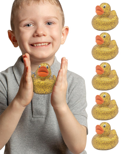 Alpi Glitter Ducks Gold Bath Toys