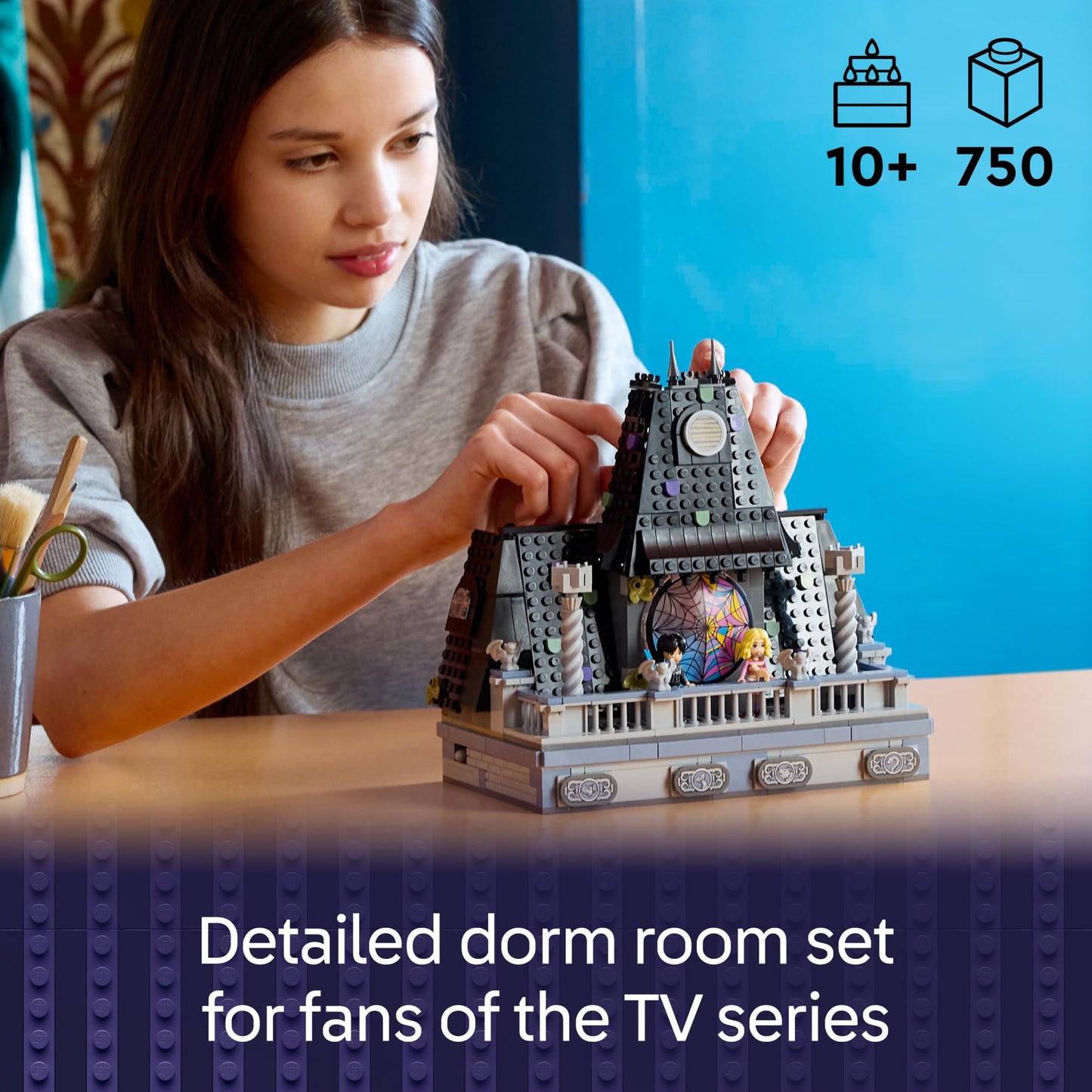 LEGO Wednesday & Enid's Dorm Room Playset - Building Toy for Pretend Play with 4 Minifigures - Wednesday Addams Doll for Kids, Girls & Boys, Ages 10+