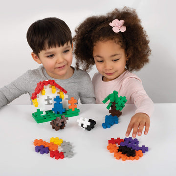 PLUS PLUS Big Baseplate Duo, Green & White - Base Accessory for Building and displaying Creations, Construction Building Stem Toy for Toddlers