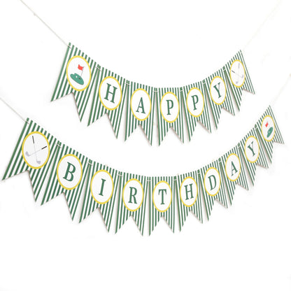 Golf Happy Birthday Banner - Golf 1st/First Year Party Decoration,Hole In One Party Banner,Hole In One First Year Banner (banner-3)
