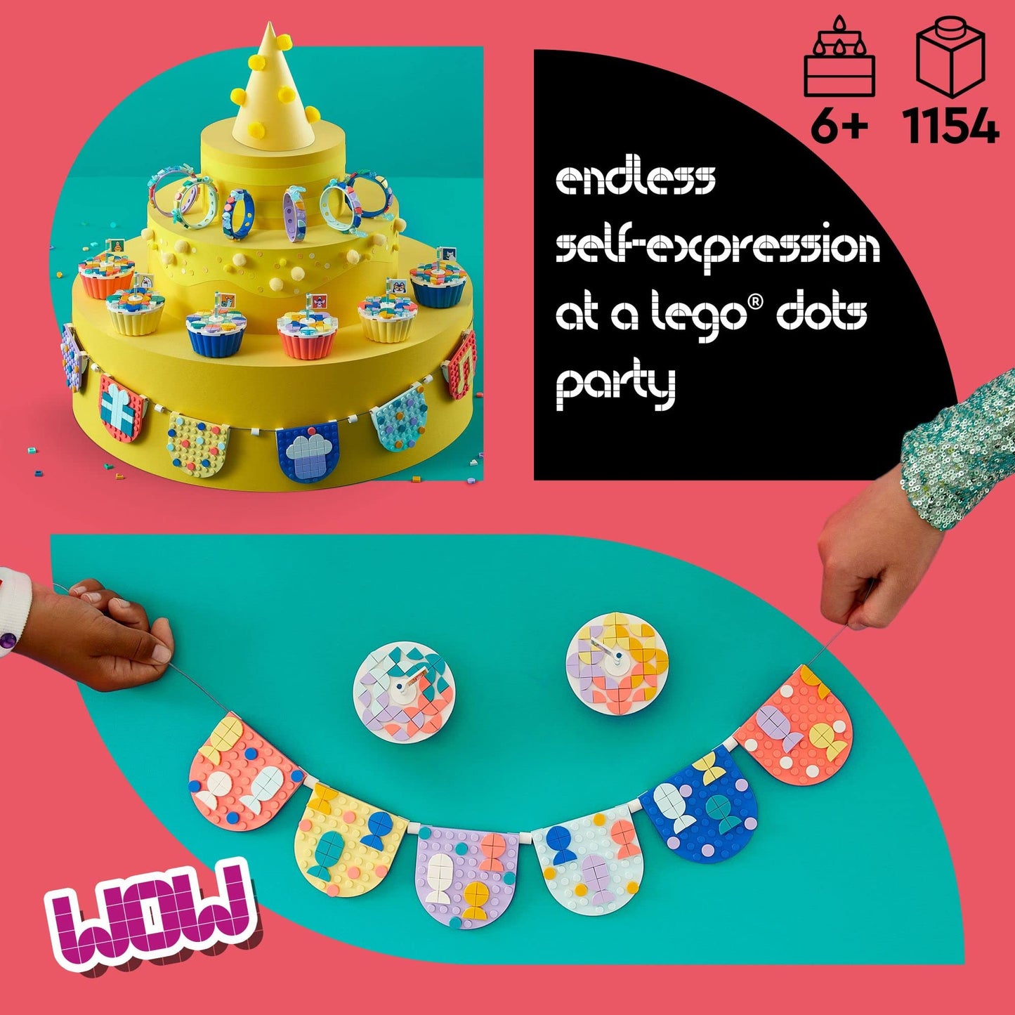 LEGO DOTS Ultimate Party Kit 41806 Arts & Crafts Kit Perfect for Kids Birthday Party Age 6-10, Party Bag Fillers, Birthday Party Games and Crafts with