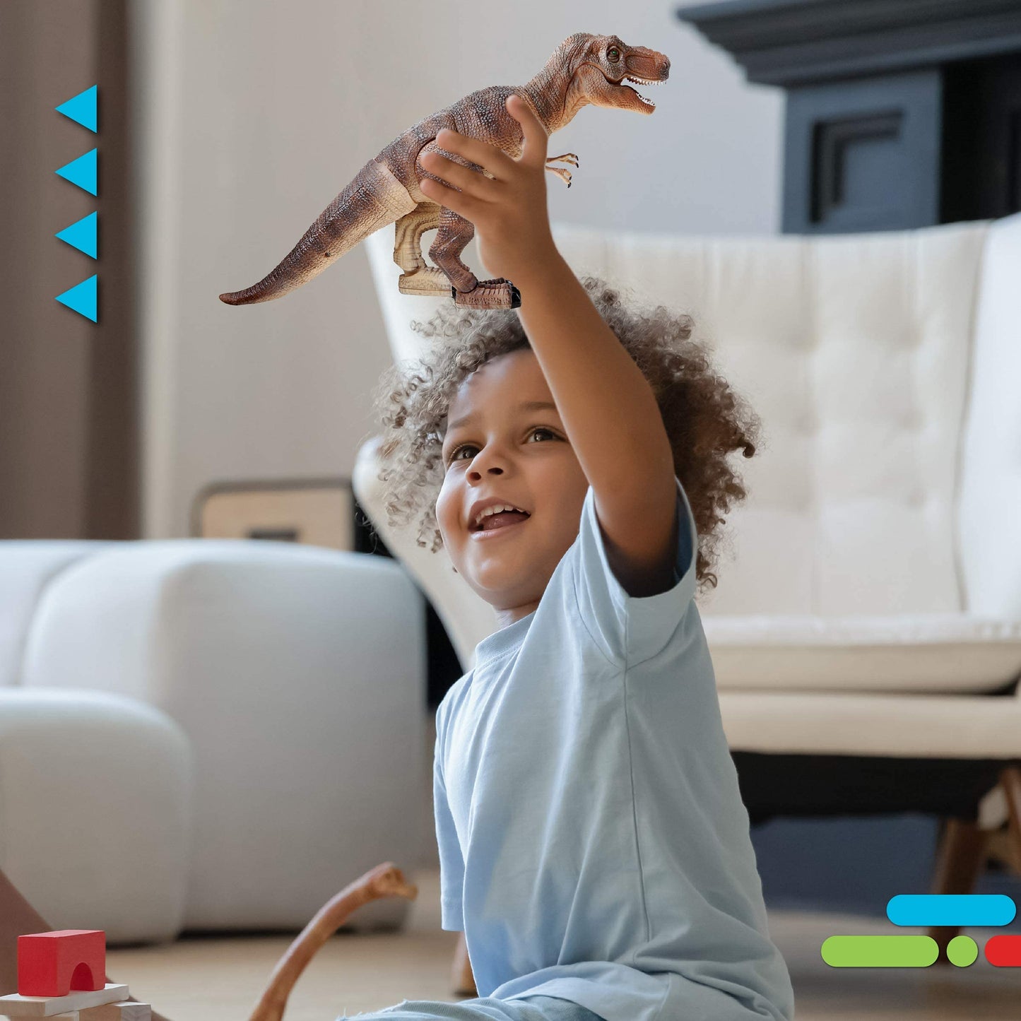 Discovery™ Remote Control T-Rex Dinosaur - Realistic Jurassic RC Action Figure with Walking Legs, Roaring Sounds, Chomping Mouth| Dinosaur Toys