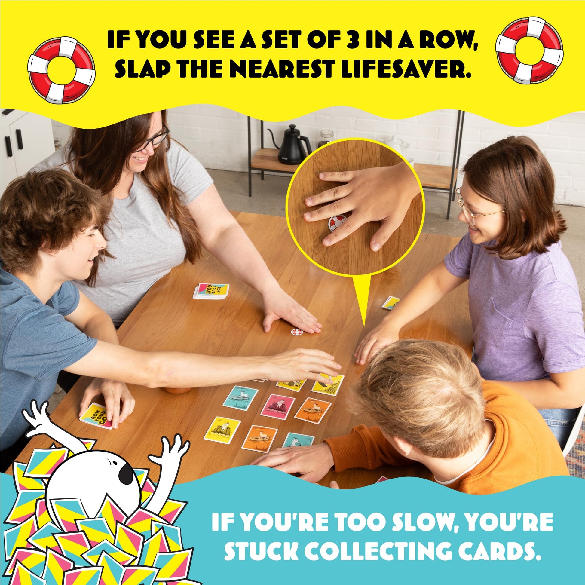 Exploding Kittens Presents: Row Your Goat - A Rapid Fire Tic Tac Toe Game- 2-6 Players - Ages 7+ - Family Game - Party Game for Family Game Night