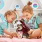 DolliBu Super Soft Plush Red Plaid Outfit Grizzly Bear - Adorable Playtime Zoo Bear Plush with Clothes, Cute Cuddle Gift - 9 Inches