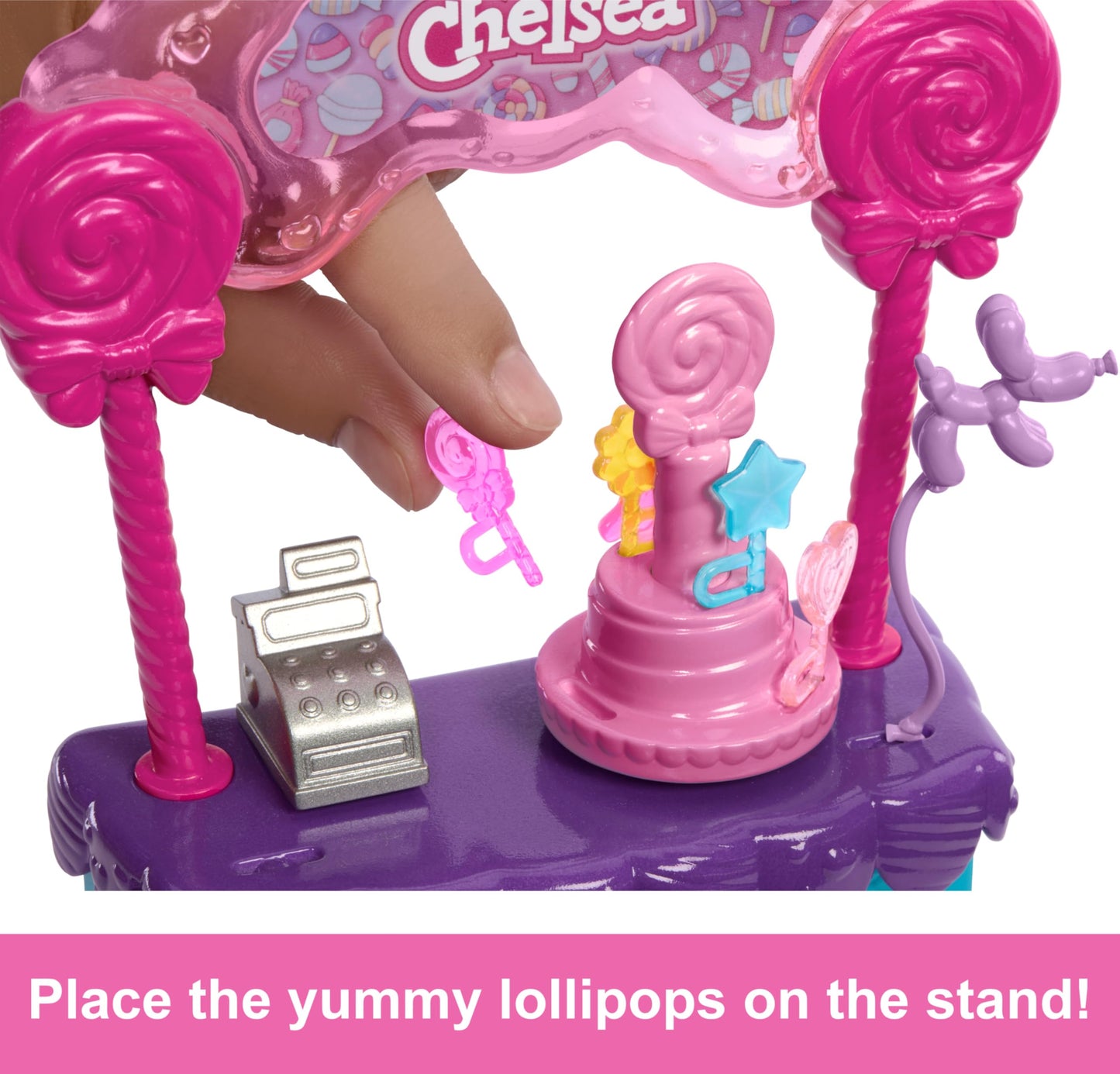 Barbie Chelsea Doll & Lollipop Stand Playset with Accessories, 10-Piece Toy Set from and Stacie to the Rescue Movie