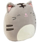 Squishmallows 8-Inch Tally The Grey Cat - Official Jazwares Plush - Collectible Soft & Squishy Kitty Stuffed Animal Toy - Add to Your Squad - Gift