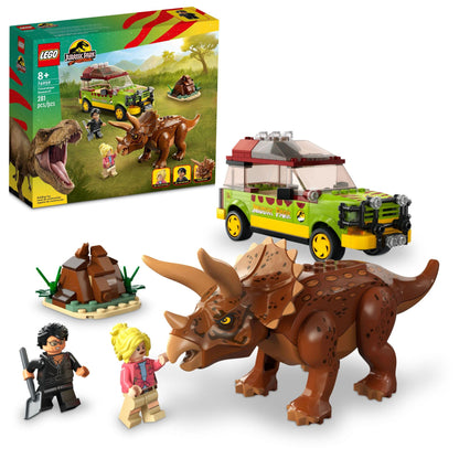 LEGO Jurassic Park Triceratops Research, Jurassic World Toy, Fun Birthday Gift Idea for Kids Ages 8 and Up, Featuring a Buildable Ford Explorer Car