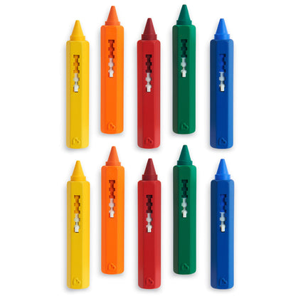 Munchkin Draw Bath Crayons Toddler Bath Toys, Non-Toxic and Washable, Fun Gift for Kids 36 Months and Up, 10 Count