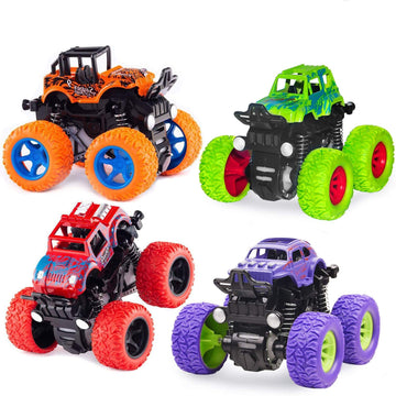 Monster Truck Toys - Friction Powered Toy Cars Push and Go Truck Toys for Toddlers Kids Age 2-4 3-5 4-7 Best Christmas Birthday Party Children's Day