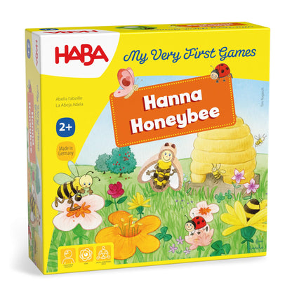 HABA My Very First Games Hanna Honeybee - 2 Cooperative Color Die Games Ages 2+ (Made in Germany)