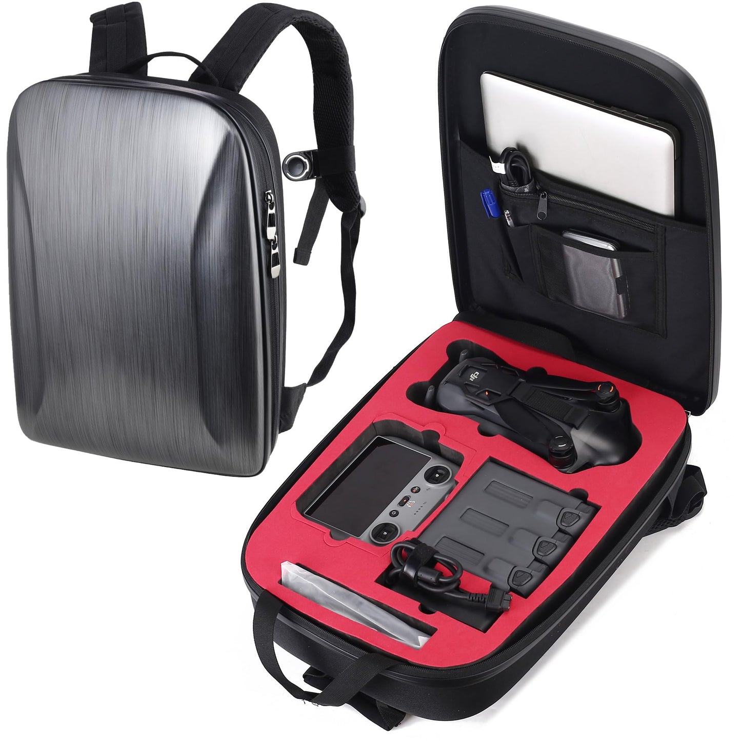 PONYRC Mavic 4 Pro Case Backpack, Waterproof Travel Case Hard Shell Shoulder Bag for DJI Mavic 4 Pro Creator/Fly More Combo, Fits for DJI RC 2/ RC Pro