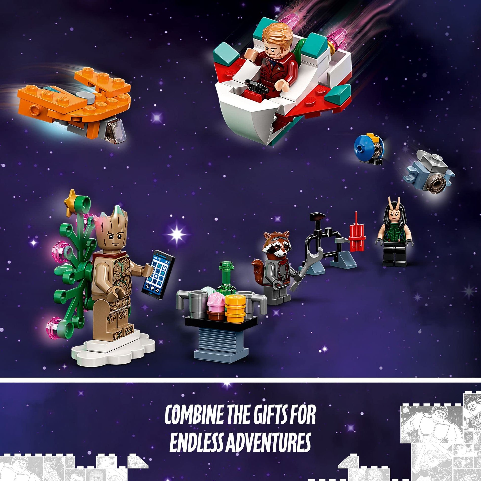 LEGO Marvel Studios’ Guardians of The Galaxy 2022 Advent Calendar 76231 Building Toy Set and Minifigures for Kids, Boys and Girls, Ages 6+ (268
