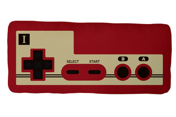 Little Buddy Super Mario 30th Anniversary Retro FC30 Game Controller Stuffed Pillow, 19", Multicolor