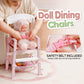 ROBOTIME Wooden Baby Doll High Chair - Pretend High Chair Toys for 18" Dolls - Doll Feeding Chair Toy with Tray - Baby Doll Furniture for Girls Ages