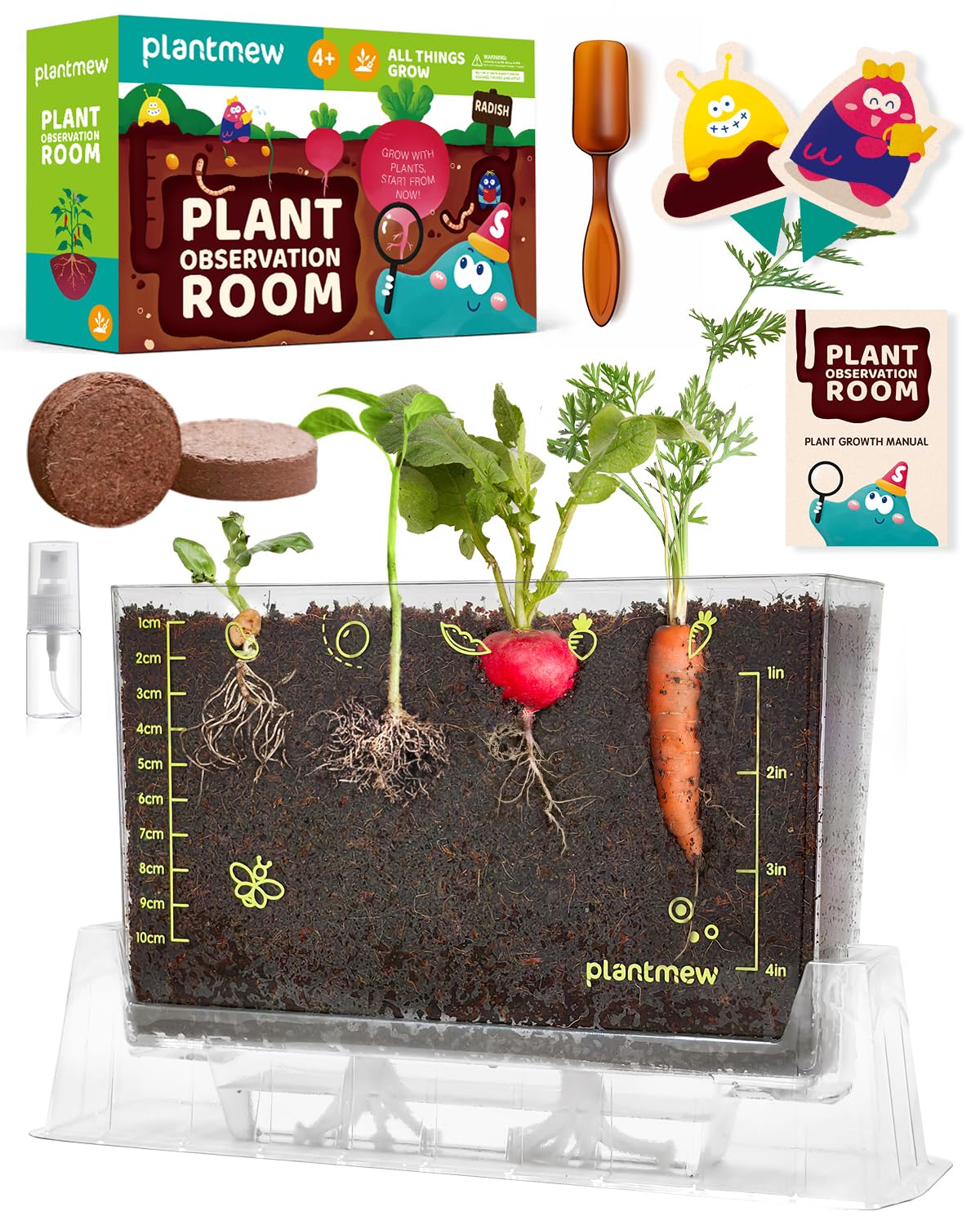Root Viewer Kit for Kids with 6 Seed Varieties - STEM Science Kits for Kids Age 5-7, 8-12 | Perfect Christmas, Easter, Birthday Gift & School