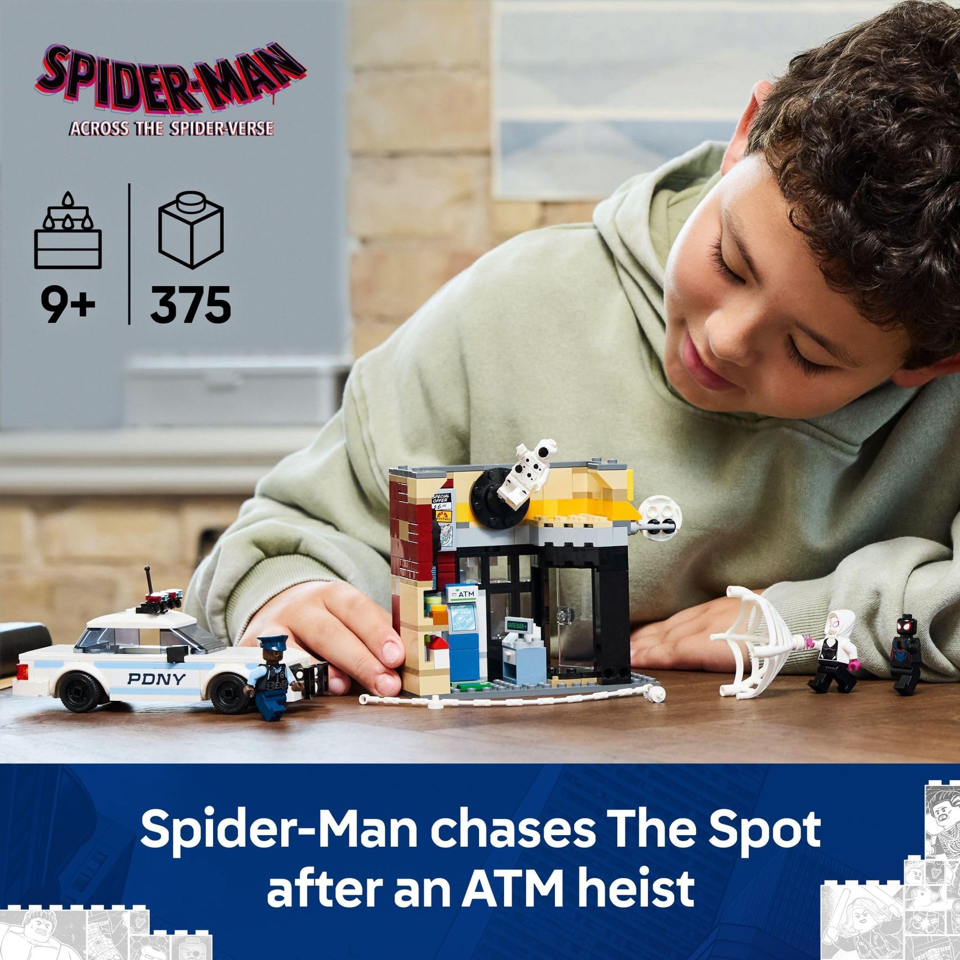 LEGO Marvel Spider-Verse Miles Morales vs. The Spot Building Toy Set - Marvel Superhero Toy for Kids, Boys and Girls, Ages 9+ - with 4 Minifigures -