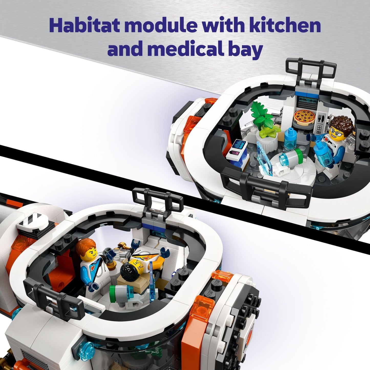 LEGO City Modular Galactic Spaceship Toy - Buildable Space Toy for Kids, Boys and Girls, Ages 7+ - Includes 4 Astronaut Minifigures & Alien Figure