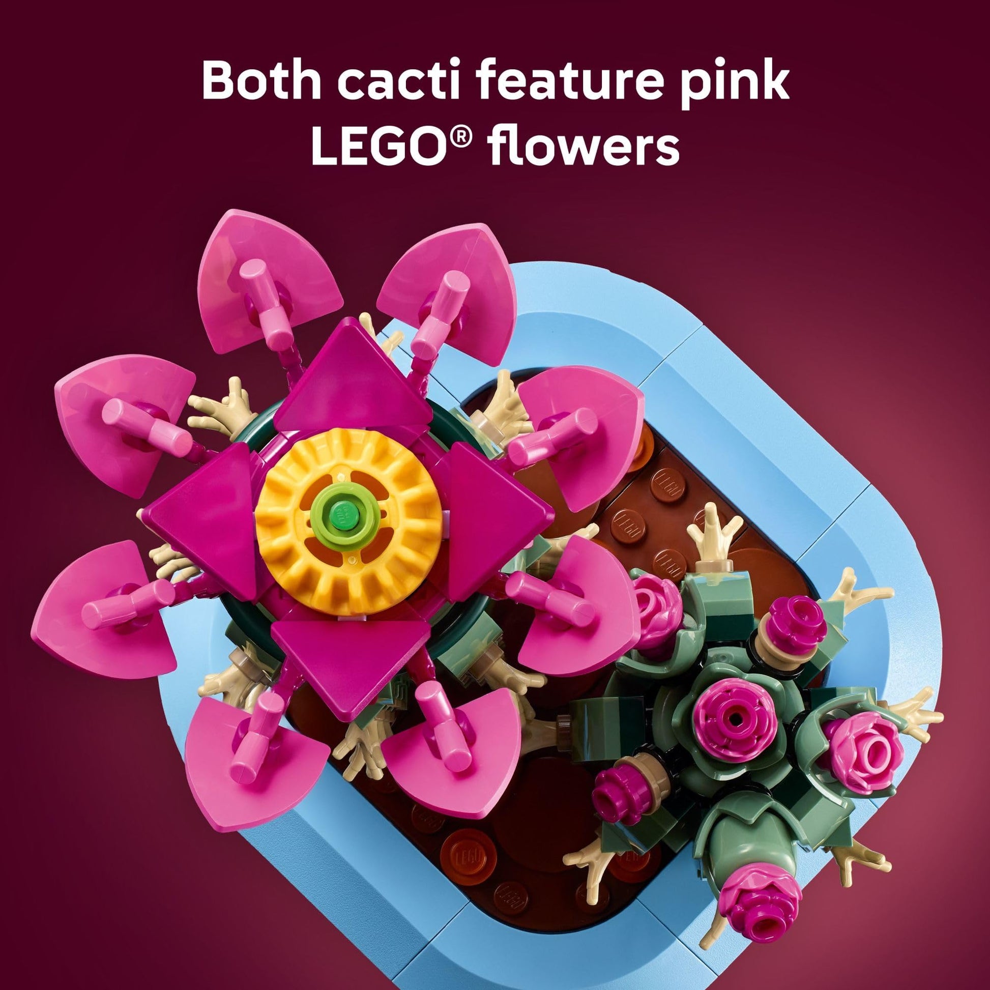 LEGO Botanicals Flowering Cactus Building Toy - Crafting Kit for Girls & Boys, Ages 9+ - Gift for Birthdays - Cactus Room Decor for Display