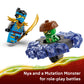 LEGO NINJAGO NYA vs. Mutation Monster Spinner Building Toy for Boys & Girls - Ninja Toy Figures & Playset for Kids, Ages 6+ - Includes 2 Minifigures