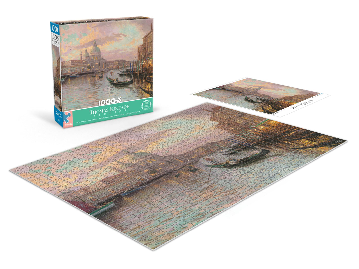 Ceaco - Thomas Kinkade - Venice - 1000 Piece Jigsaw Puzzle - Relaxing and Fun Activity for Adults