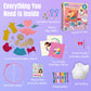 CRAFTILOO 2 in1 Cross Stitch & Embroidery Kit for Kids Ages 6+ Make 8 Projects Backpack Charms, Keyring, Doll, Wall Art, Unicorn Pillow & Card Holder