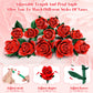 eafzv Flowers Bouquet Building Set, 12 Artificial Red Roses Botanical Collection Building Block Educational Toys for Girls Kids Women, 634 PCS