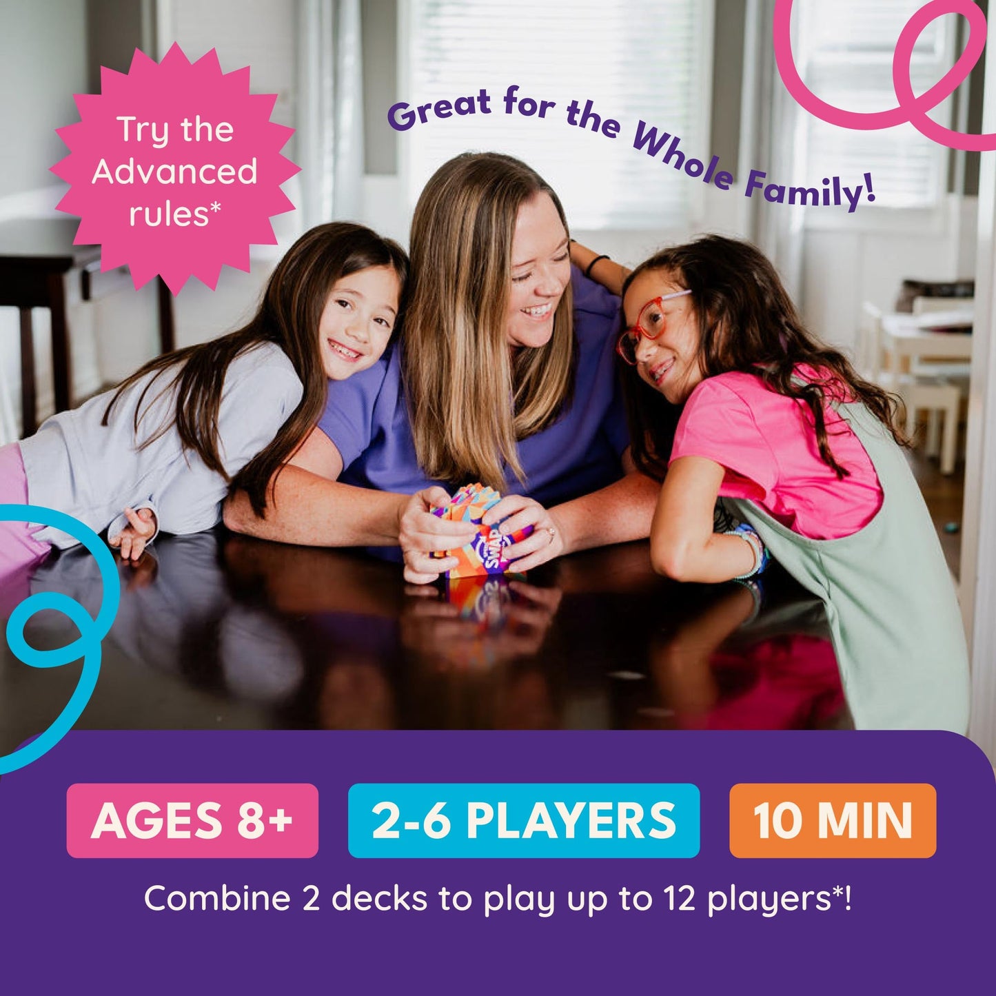 Brooke & Joy Games - Speed Swap Chaos - Where Order Creates Chaos! Fast, Fun Family Card Game for Kids, Teens & Adults, Easy to Learn, Perfect