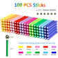 ELONGDI Magnetic Building Blocks, [ 132 Pieces ] Lengthen Building Sticks Set, Magnet Stem Toys Set Non-Toxic Building 3D Puzzle Boys Toys for Kids