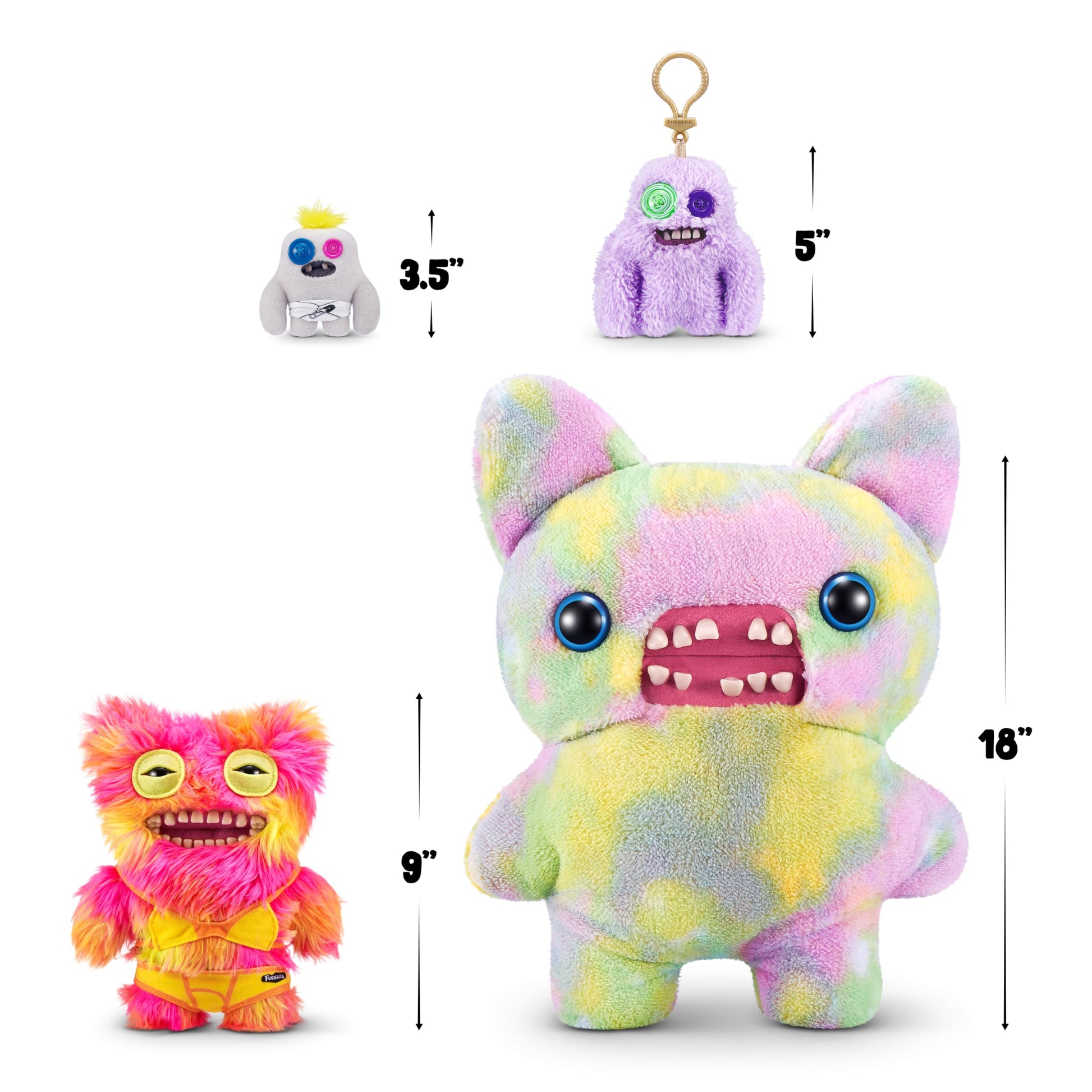 Fuggler Vacay Vibes by ZURU, Funny Ugly Monster, Plush, Collectible, Toy (Mr Buttons - Multi)