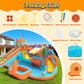 Inflatable Bounce House with Double Slide, 10 in 1 Large Bounce Castle with 750W Blower, Water Slide, Jumping, Splash Pool, Climbing Wall, Toy Stand