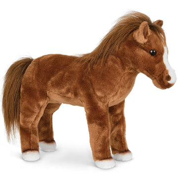 Bearington Collection Blaze Plush Stuffed Animal Brown Horse 13.5 inches - Horse Plush