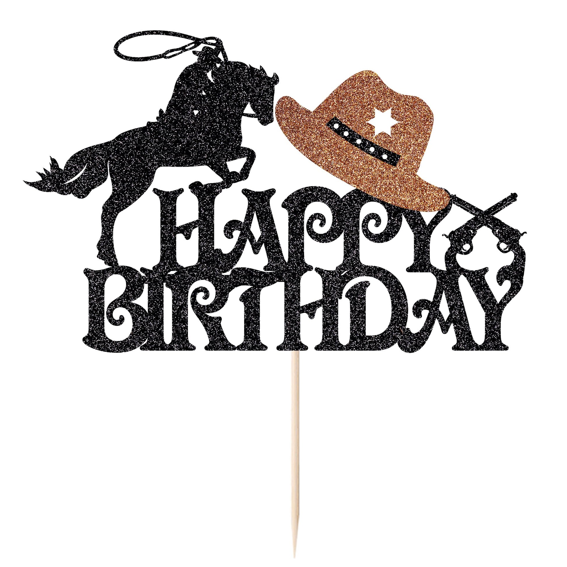 Cowboy Cake Topper Western Birthday Cake Decorations