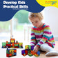 Playmags Magnetic Tiles, 18Pcs Magnetic Building Bricks, Exclusive Magnetic Blocks, Skill Development, Ages 3+ (Small Bricks Tiles)