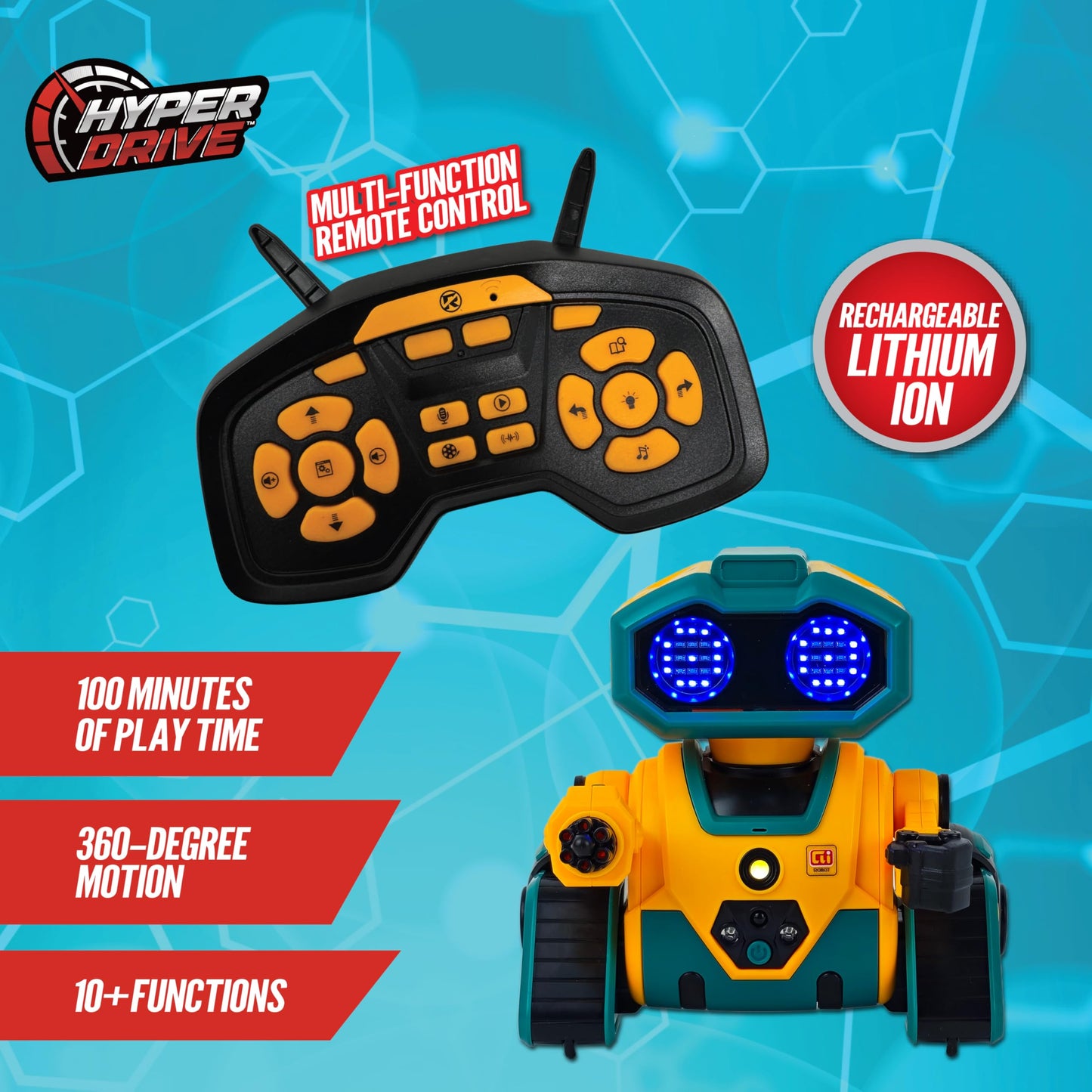 Hyper Drive Smart-Bot Coding Robot Kit for Kids - STEM Robotics Toy with Easy Programming for Beginners - Build, Code & Play Educational Robot