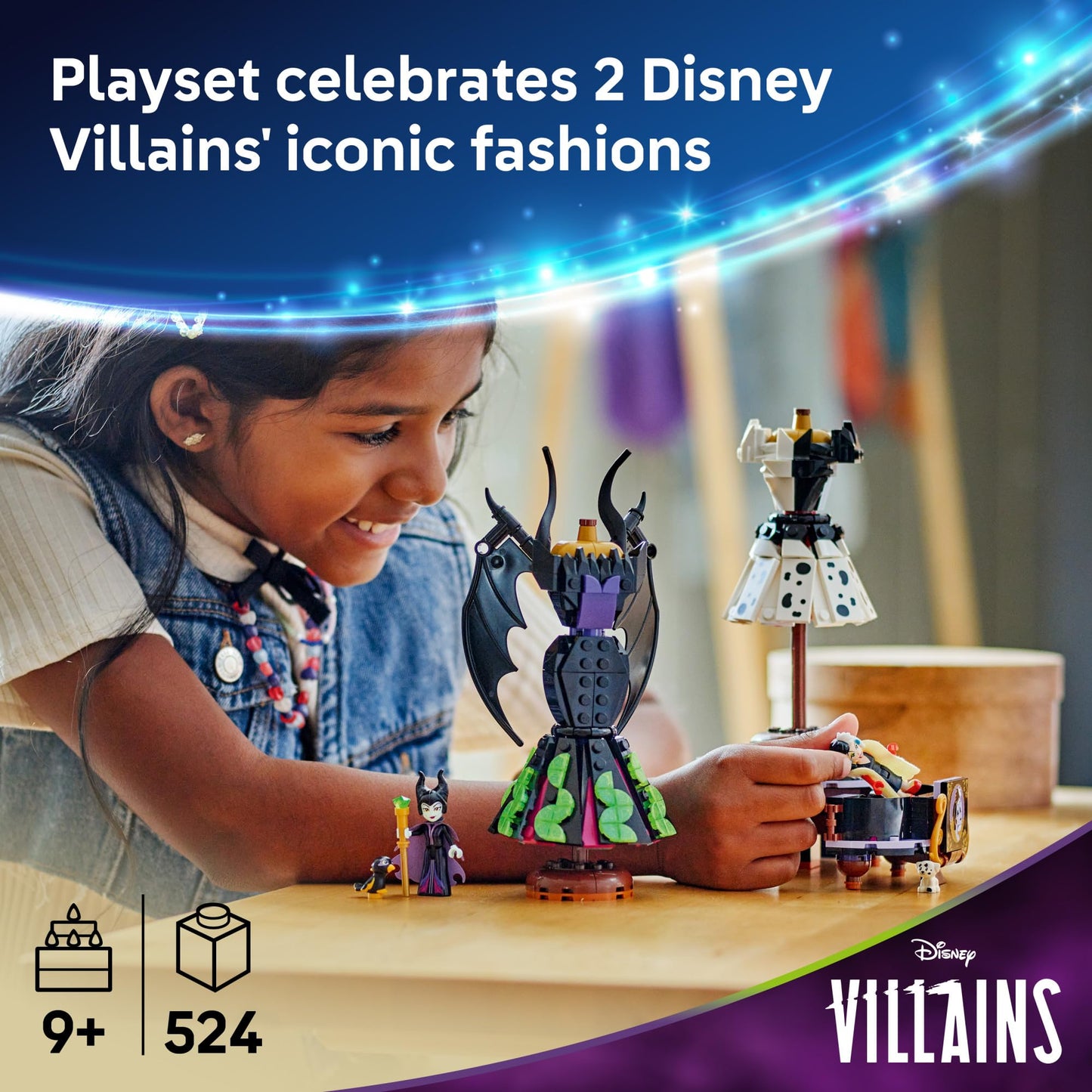 LEGO Disney Villains Maleficent’s and Cruella De Vil’s Dresses Kids Toy - Fashion Building Toy for Girls and Boys, Ages 9+ - Gift Idea for Birthdays
