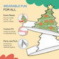 Tiny Expressions - Bulk Christmas Tree Headbands (Pack of 12) - Easy, Color Your Own Xmas Themed Party Headband