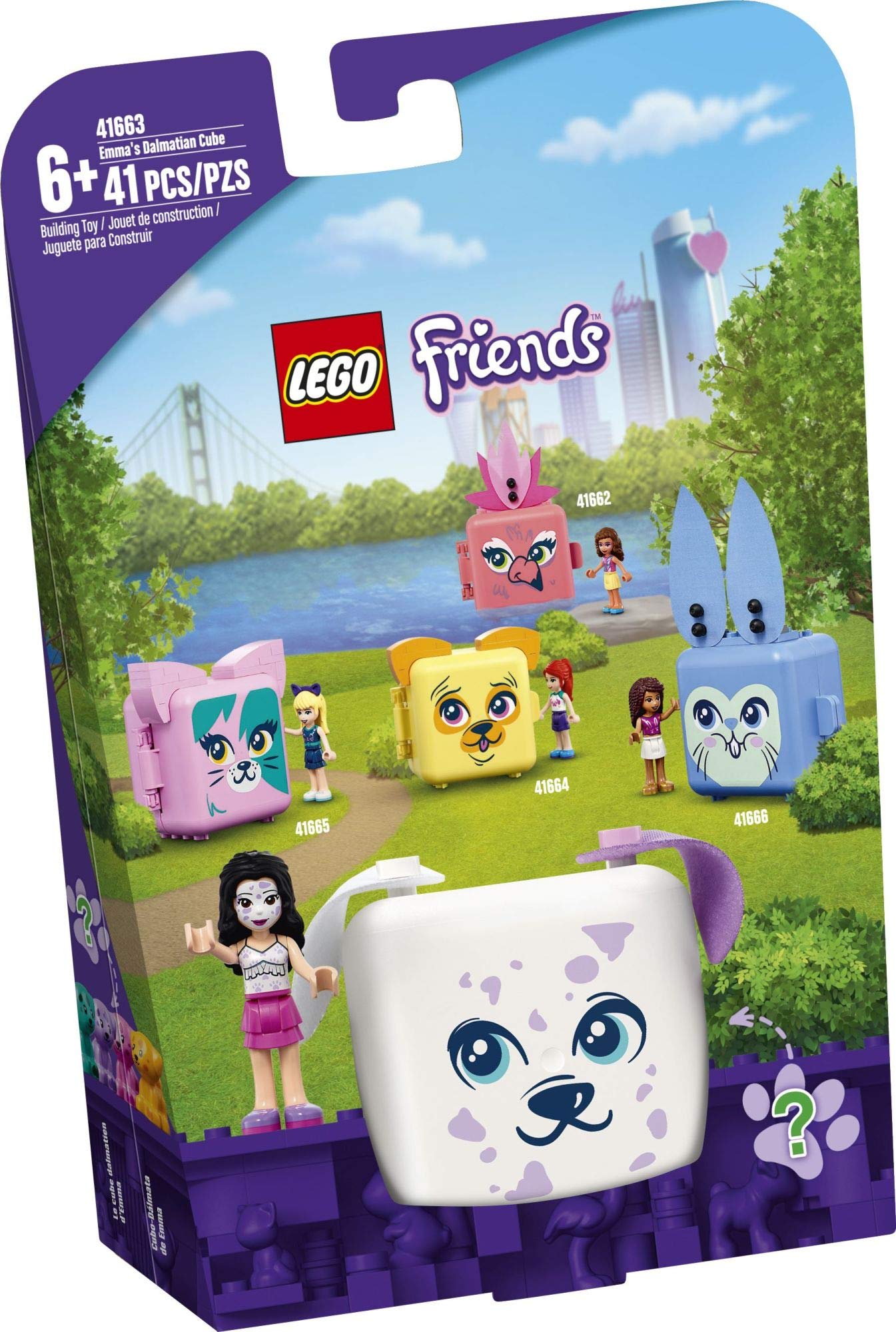 LEGO Friends Emma’s Dalmatian Cube 41663 Building Kit; Puppy Toy Creative Gift for Kids Comes with an Emma Mini-Doll Toy, New 2021 (41 Pieces)