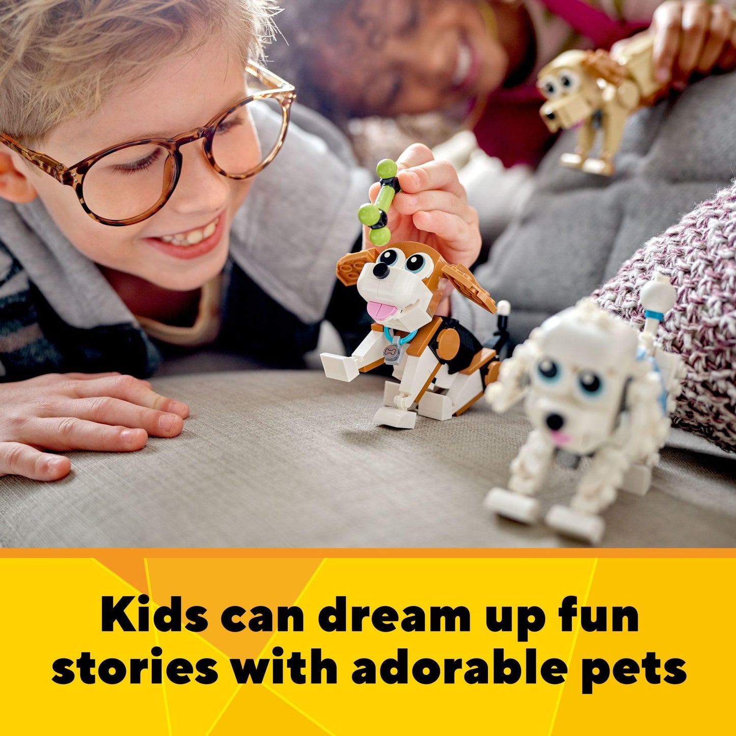 LEGO Creator 3 in 1 Adorable Dogs Building Toys - Pretend Play Toys for Girls & Boys, Ages 7+ Years - Kids Learning & Educational Sets - Gift for